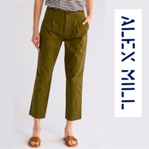 Alex Mill - Women’s Boy Pleated Pants - Chino - Deep Olive - Size 8 - NWT